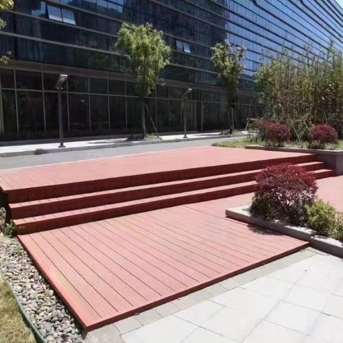 杭州高新技术企业园区木塑地板制作案例