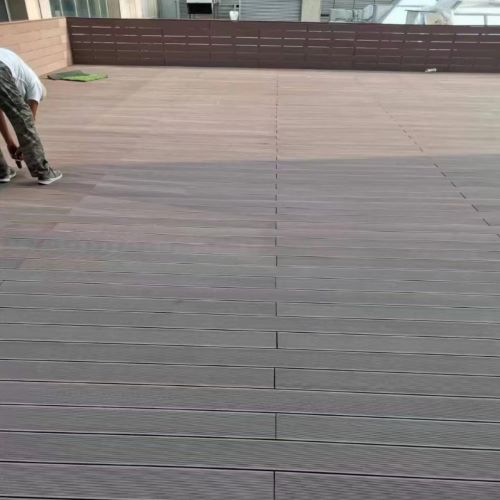 杭州户外木塑地板露台施工案例