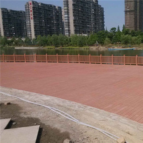 杭州景区休闲广场塑木地板铺设案例