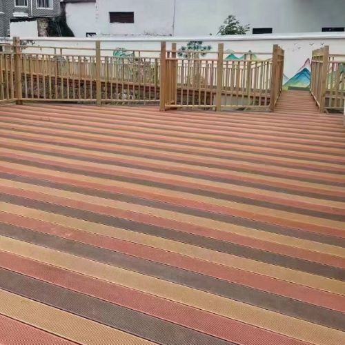 杭州三色塑木地板及护栏制作案例