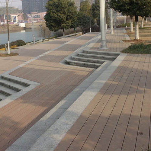 杭州塑木地板台阶工程
