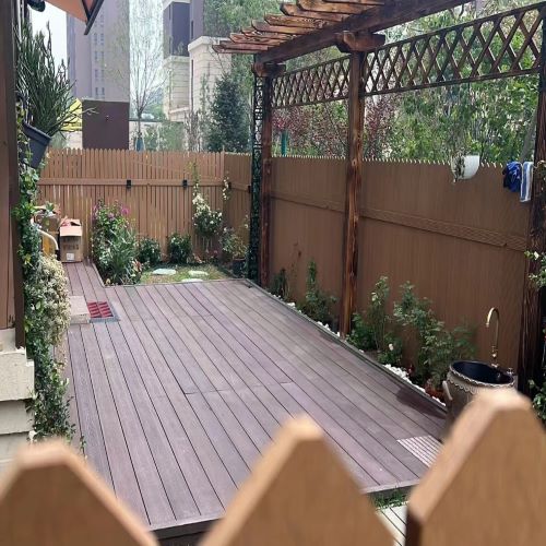 杭州庭院木塑地板护栏整体制作安装