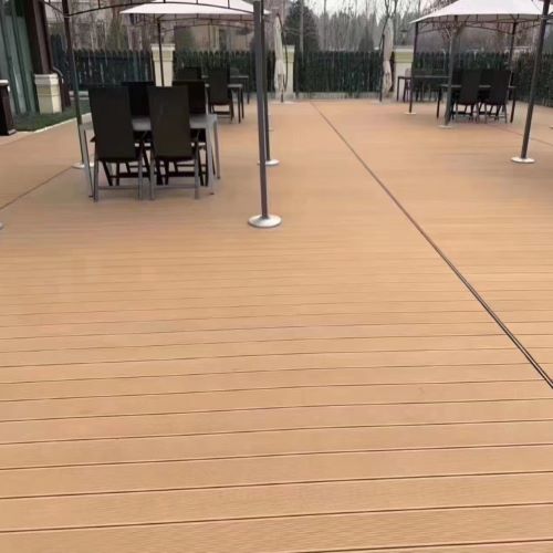 杭州庭院木塑休闲地板平台制作案例