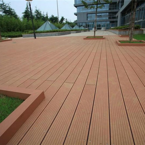 杭州小区塑木地板施工案例